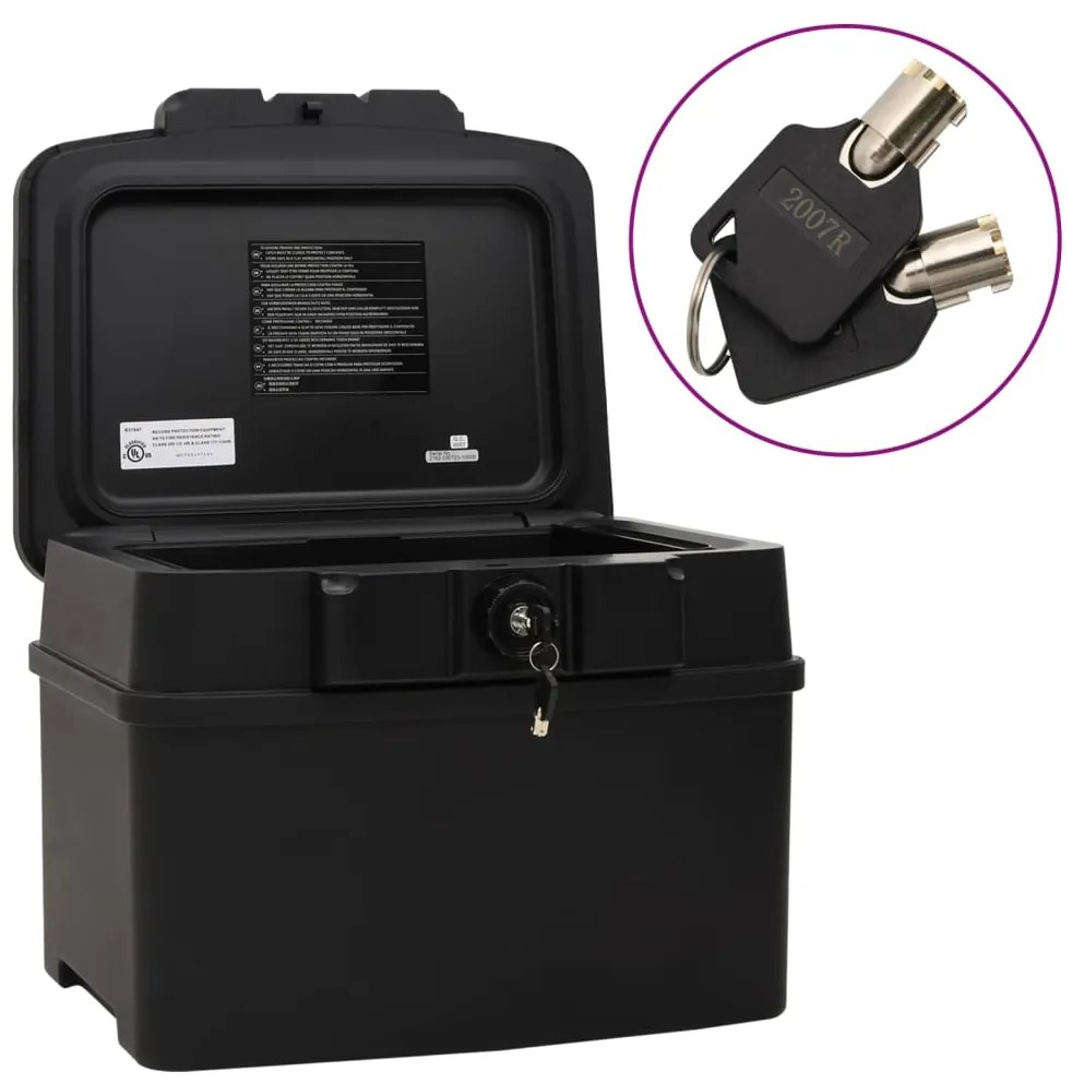 vidaXL Cofre 44x37x34 cm preto