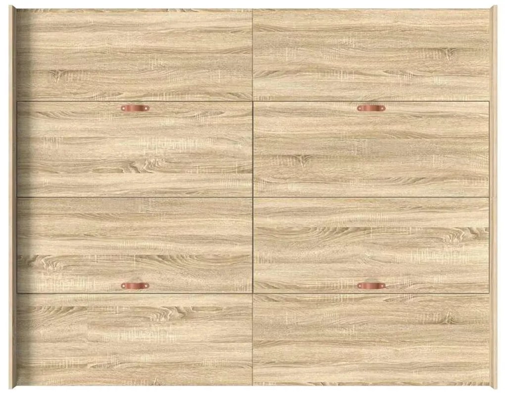 Estrado de cama com arrumação Carvalho sonoma 160 x 200 cm