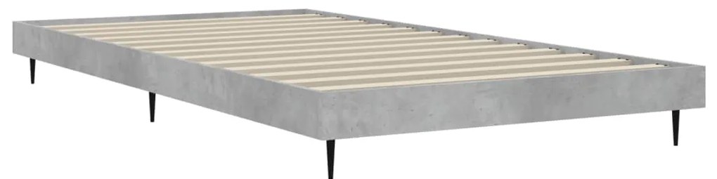 Estrutura de cama 90x190 cm derivados de madeira cinza cimento