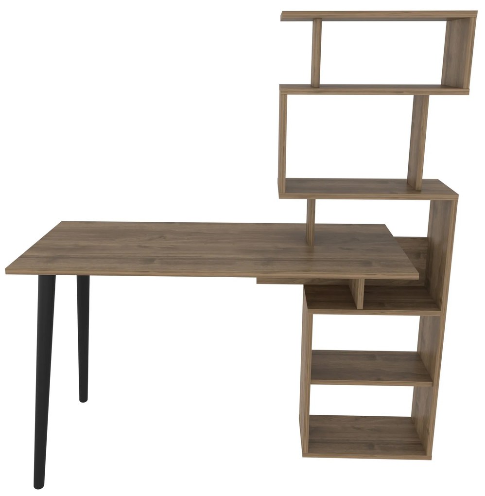 Secretária Vina – Nogueira – 133 cm x 55 cm x 146,4 cm