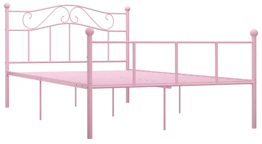 Estrutura de cama 120x200 cm metal rosa