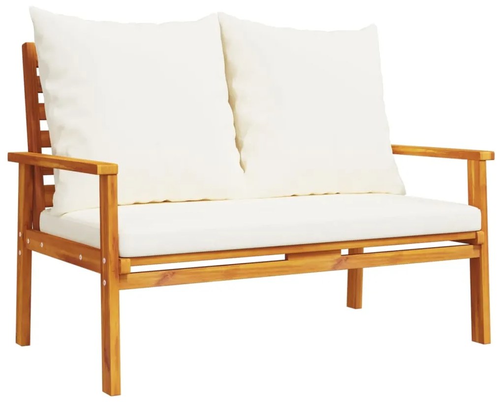 Conjunto de jardim com almofadão madeira de acácia maciça
