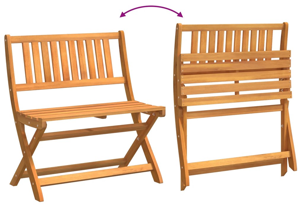 Conjunto de Bistro de Jardim de 4 Peças vidaXL de Madeira Maciça de Ac