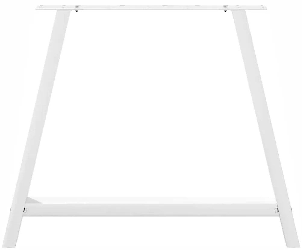Pés para mesa de jantar em formato A, 2 peças, branco, 90x (72-73) cm,