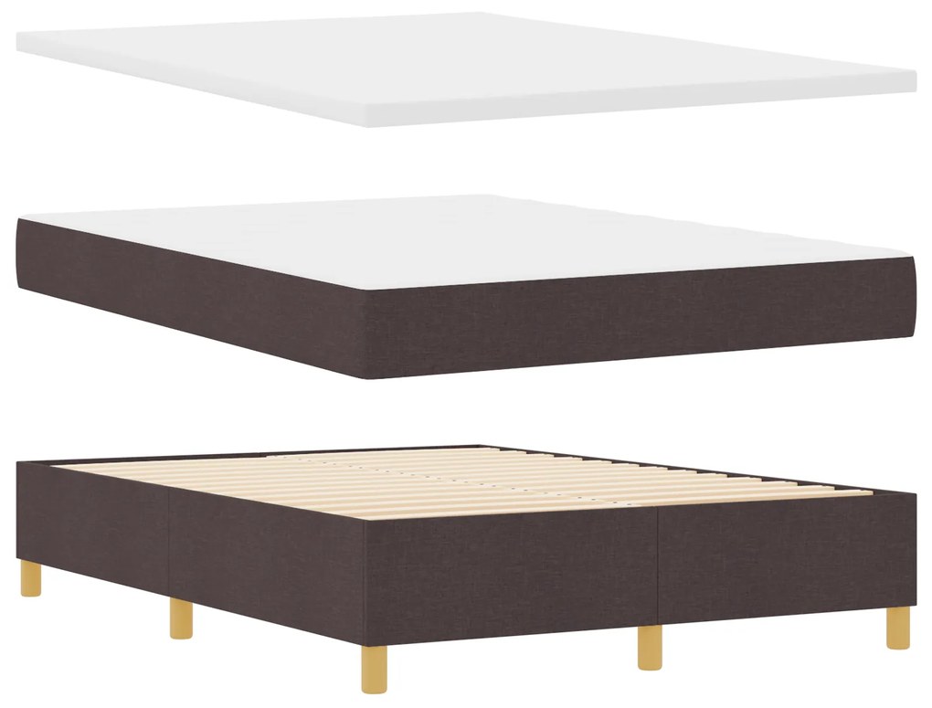 Cama Box com Colchão Castanha 160x200 cm Tecido