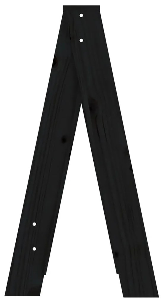 Bancos 2 pcs 40x40x75 cm pinho maciço preto