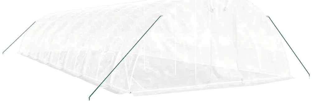 Estufa com estrutura de aço 70 m² 14x5x2,3 m branco