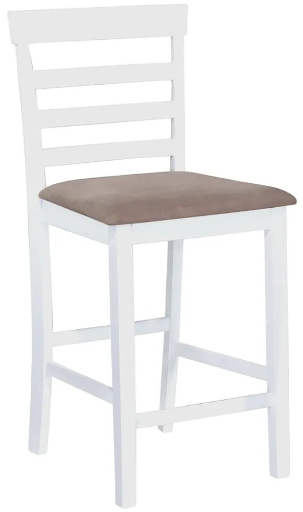 Bancos de bar 2 pcs tecido branco