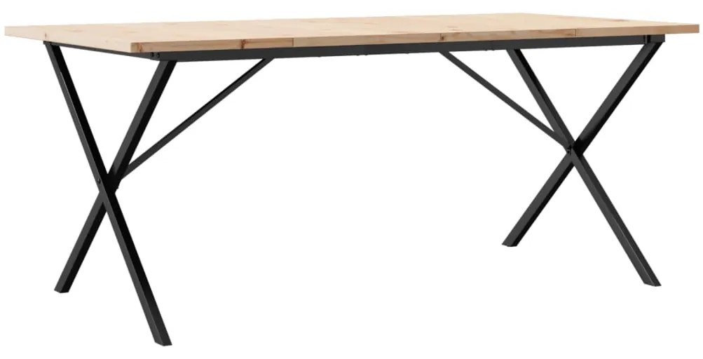 Mesa de jantar estrutura em X 180x90x75,5cm pinho/aço