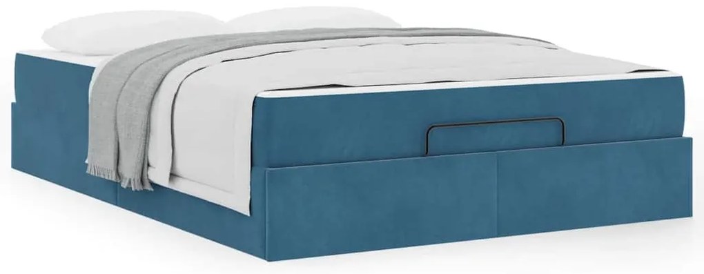 Estrutura da Cama Outros Azul 160 x 200 cm Veludo