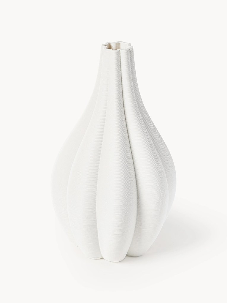 Jarra grande em porcelana impressa em 3D Sonata, Alt 40 cm