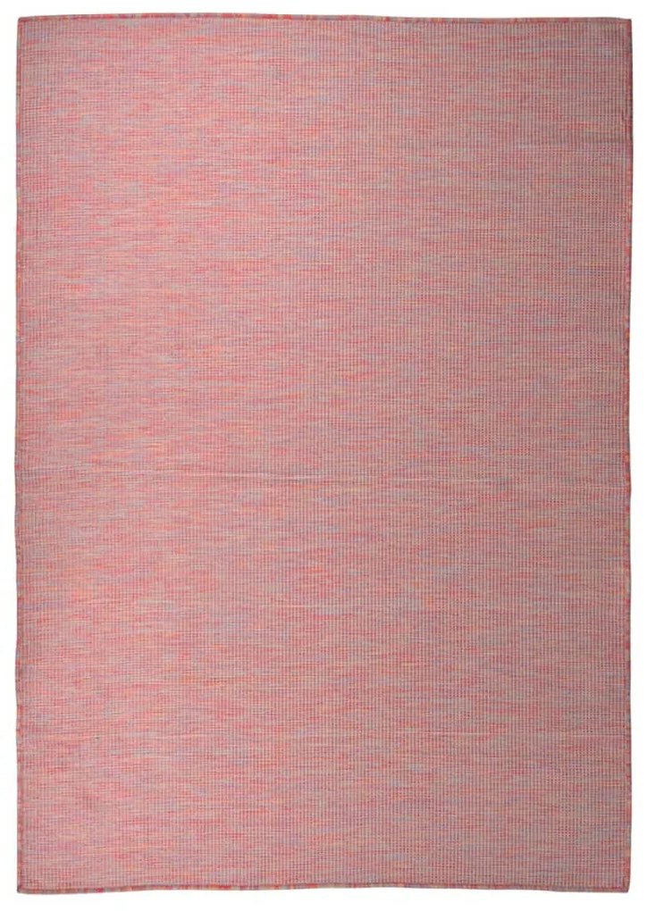 vidaXL Tapete de tecido plano para exterior 160x230 cm vermelho