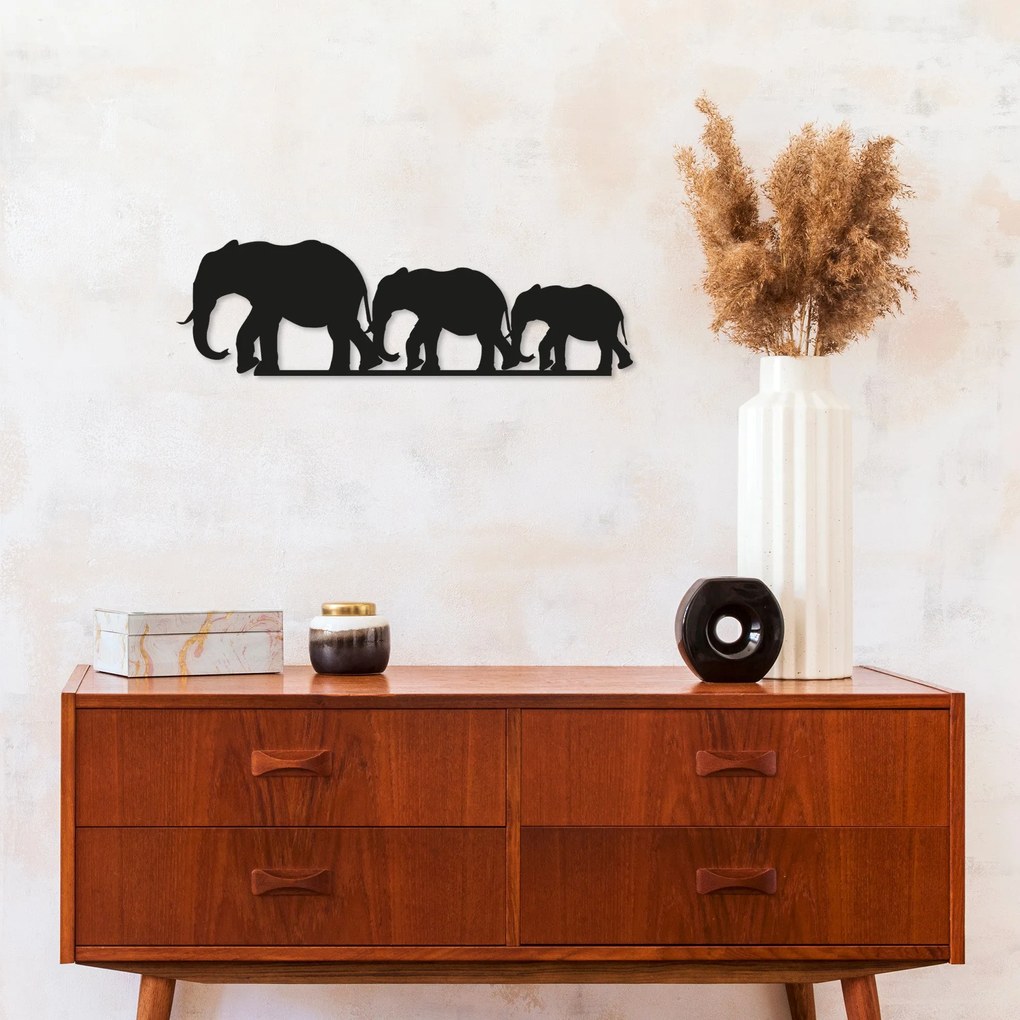 Acessório Decorativo de Parede Metal-070 – Preto – 15 x 50 cm