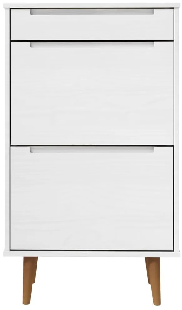 Sapateira MOLDE 59,5x35x103 cm pinho maciço branco