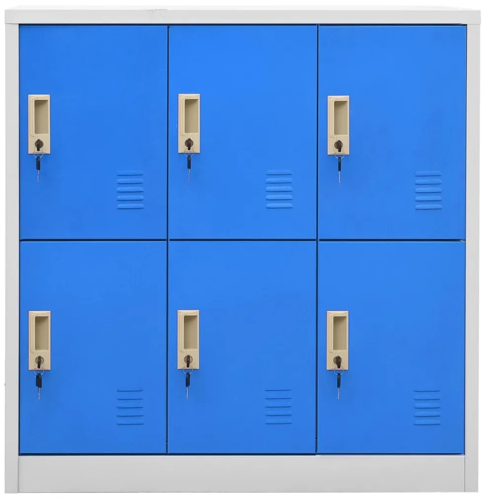 Cacifo 90x45x92,5 cm aço cinzento-claro e azul