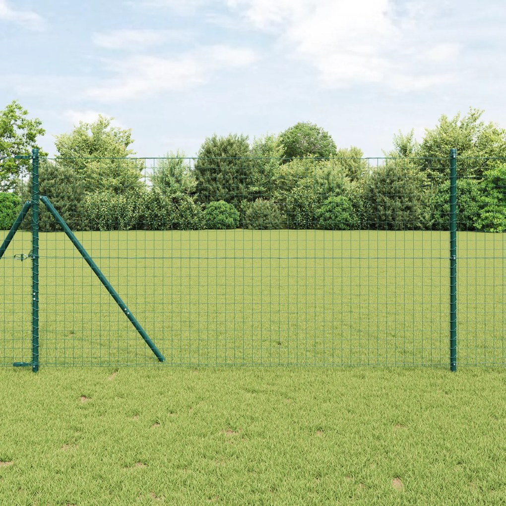 vidaXL Cerca Euro Verde 1.2x25 m Aço
