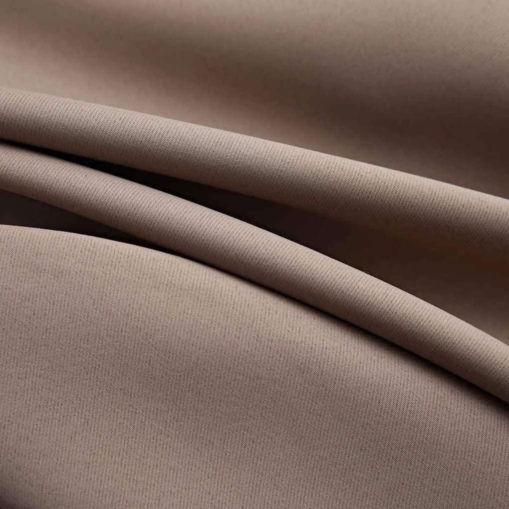 Cortinas opacas c/ argolas 2 pcs 140x175cm cinzento-acastanhado