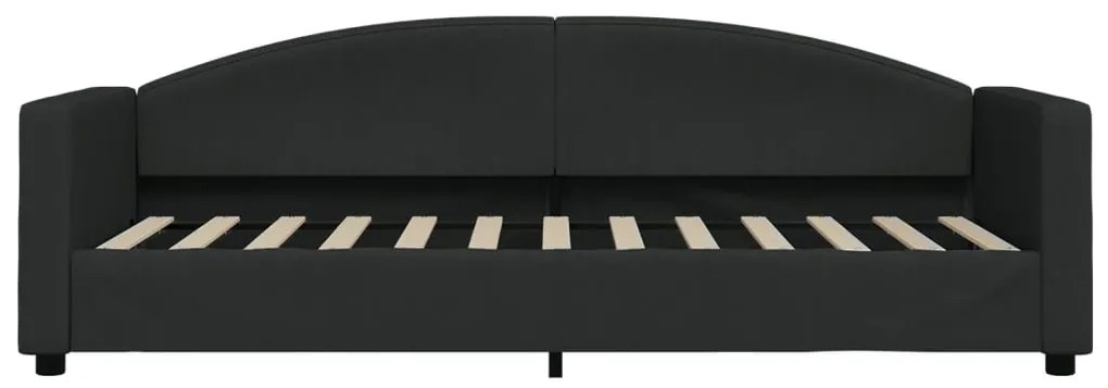 Sofá-cama com colchão 80x200 cm tecido preto