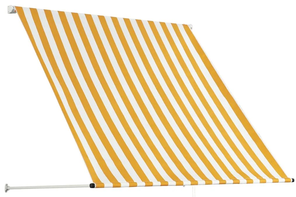 Toldo retrátil 150x150 cm amarelo e branco