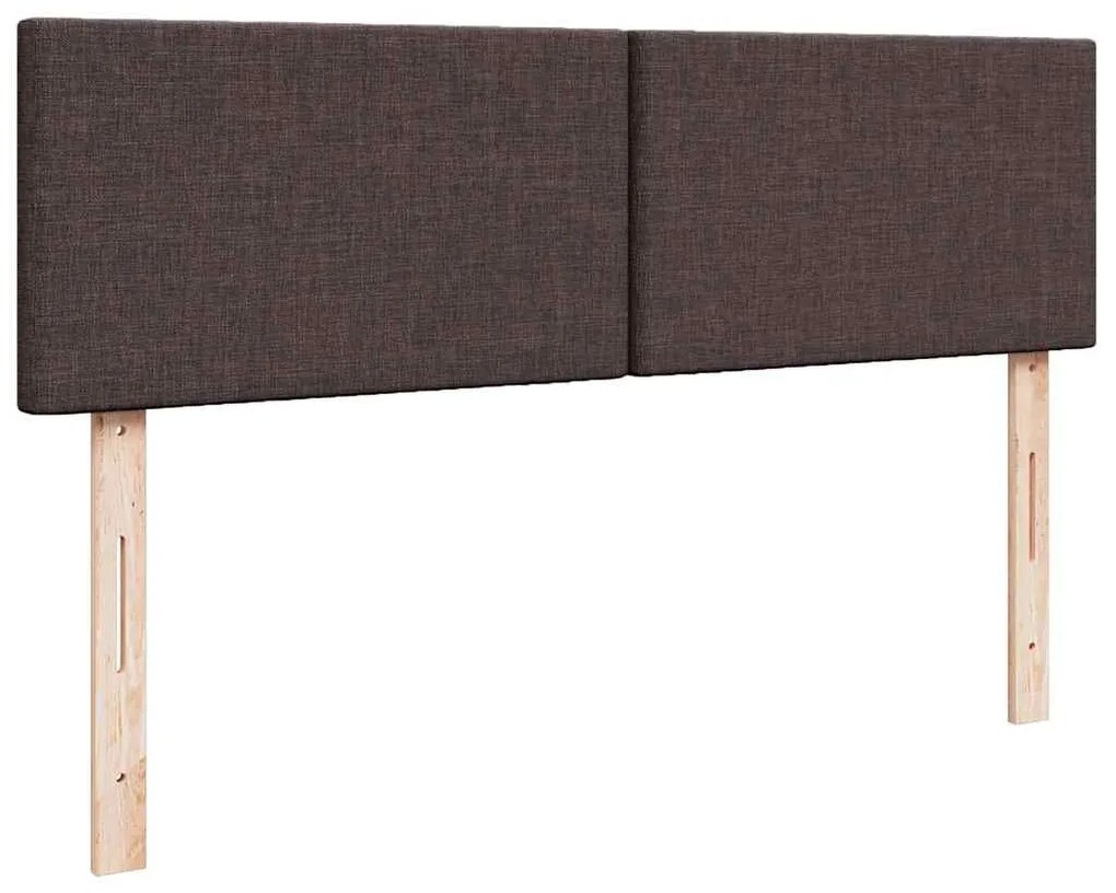 Estrutura cama otomana colchão 140x200cm tecido castanho escuro