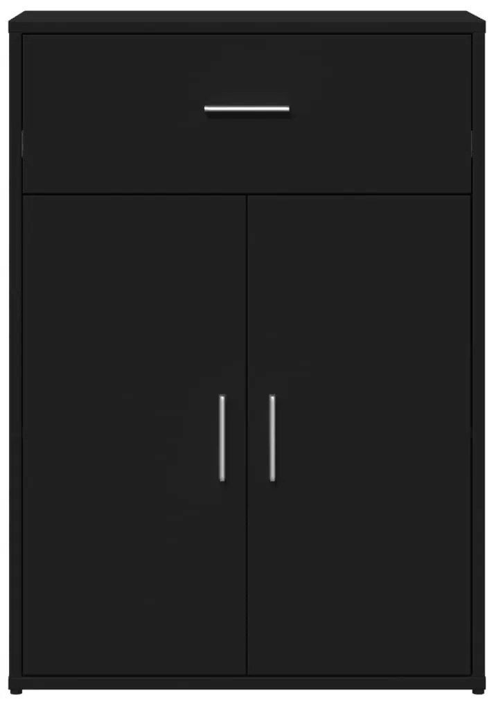 Aparadores 2 pcs 60x30x84 cm derivados de madeira preto
