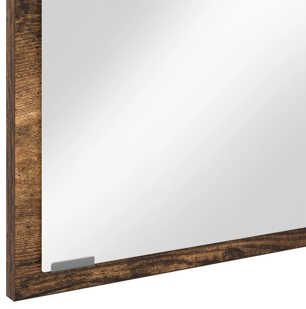 Espelho de Banheiro LED Carvalho Fumado 90x8,5x37 cm Madeira Engenhari