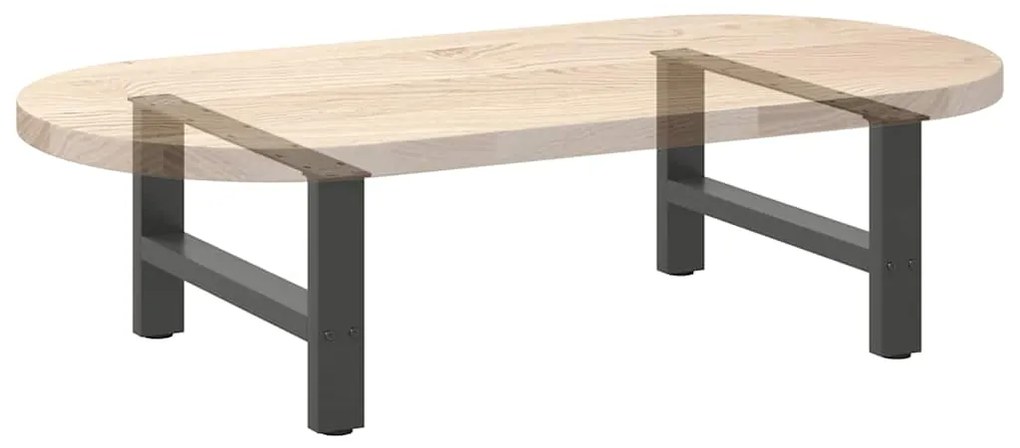 Pés para mesa de centro antracite 2 peças 70x(30-31) cm aço
