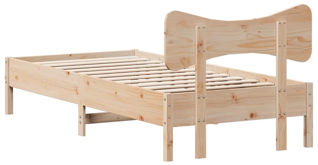 Cama sem colchão 75x190 cm madeira de pinho maciça