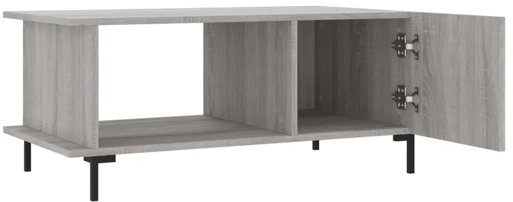 Mesa de centro 90x50x40 cm derivados de madeira cinzento sonoma