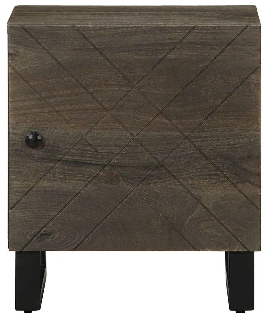 Mesa de cabeceira 40x33x46 cm madeira de mangueira maciça preto