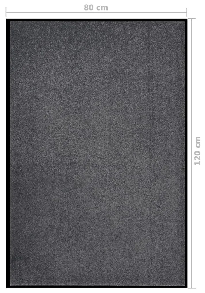 Tapete de porta 80x120 cm antracite
