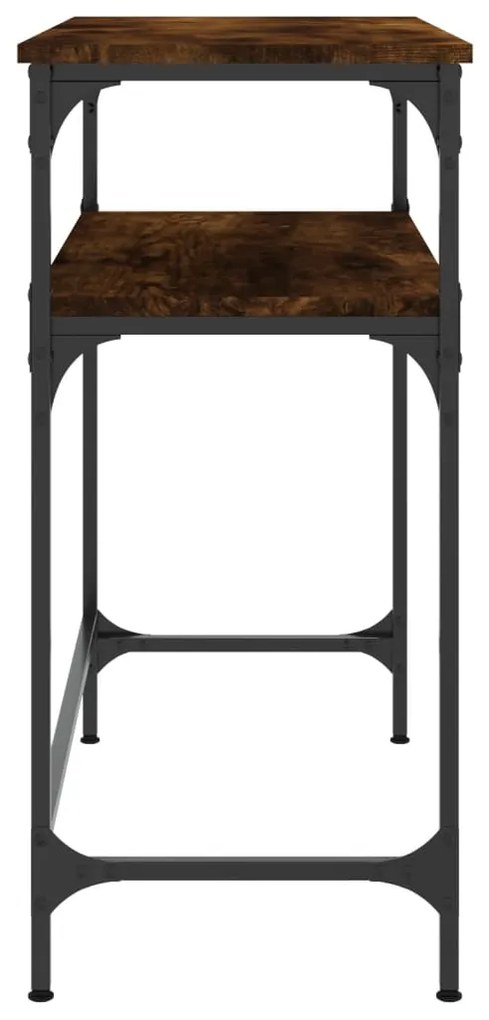 Mesa consola 75x35,5x75 cm derivados de madeira carvalho fumado