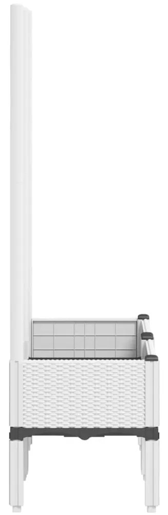 Vaso/floreira de jardim c/ treliça 80x40x142 cm PP branco