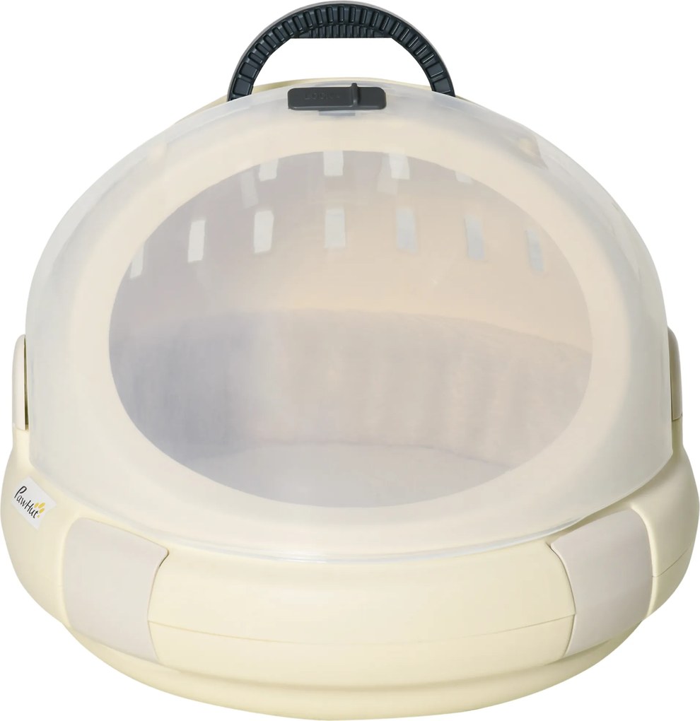 Caixa de transporte para gatos, cesto lavável com almofada removível 41 x 41 x 35,2 cm, bege