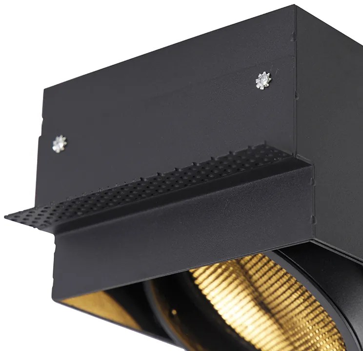 Foco embutido preto GU10 AR111 sem moldura - Oneon Honey Moderno
