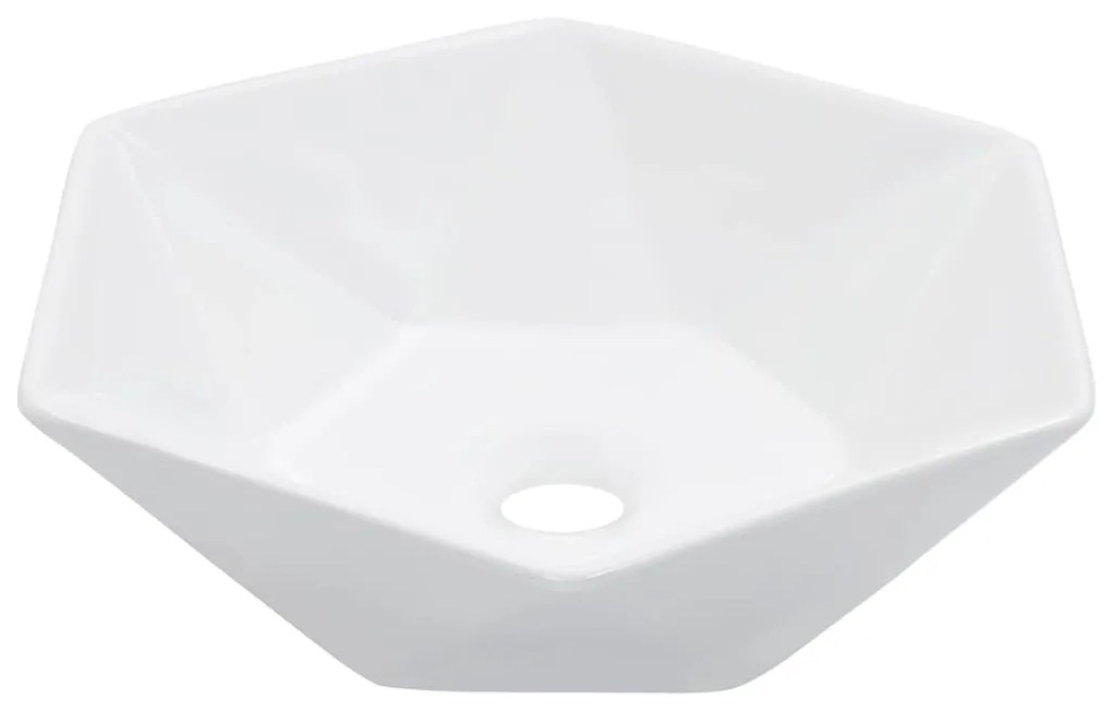 143913 vidaXL Lavatório 41x36,5x12 cm cerâmica branco