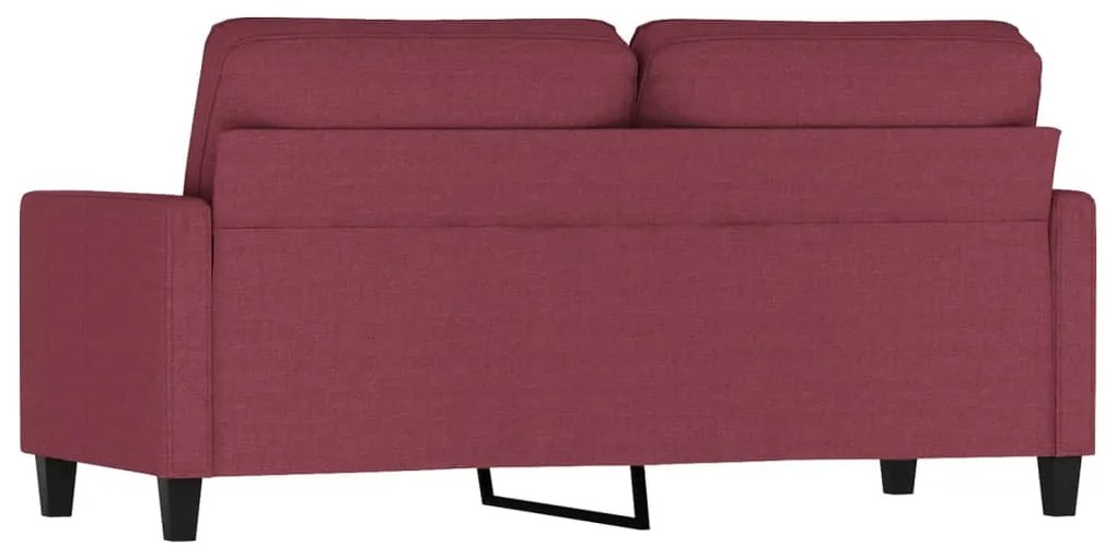 Sofá de 2 lugares tecido 140 cm vermelho tinto