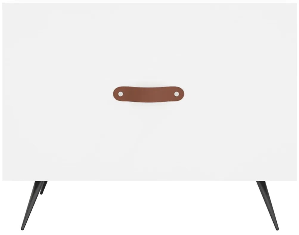 Mesas de centro 2 pcs 50x50x40 cm madeira processada branco