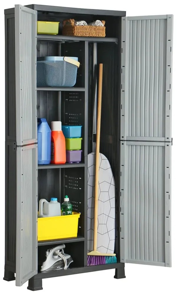 vidaXL Armário de plástico 68x39x171,5 cm
