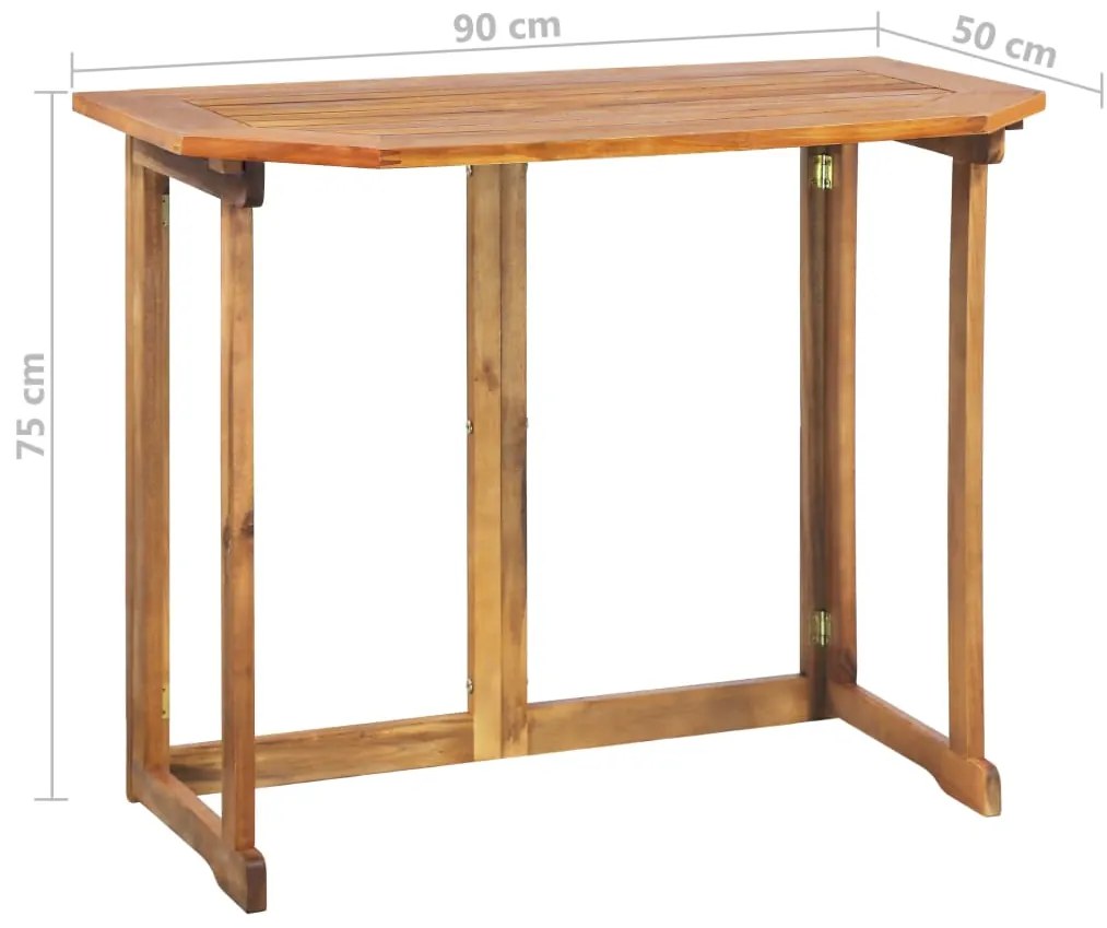 4 pcs conjunto bistrô em madeira de acácia maciça