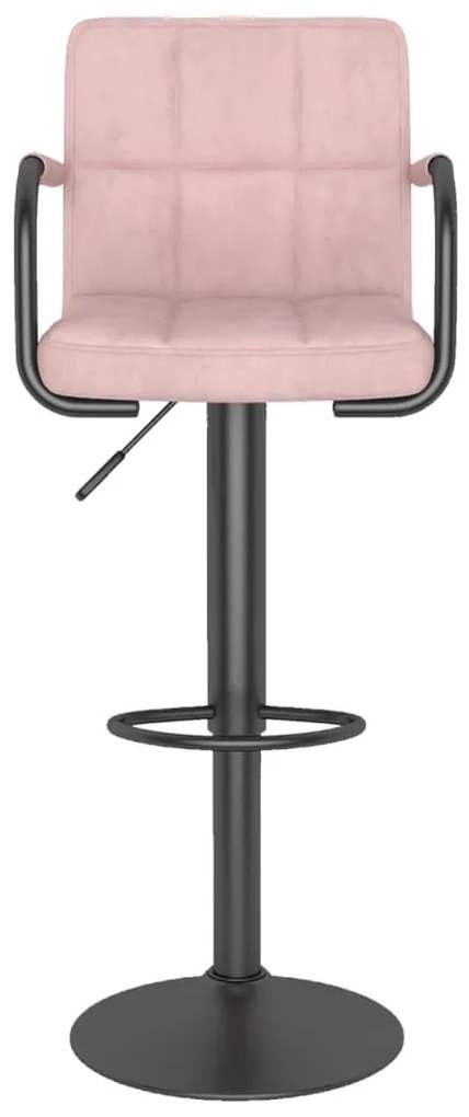 Bancos de bar 2 pcs veludo rosa