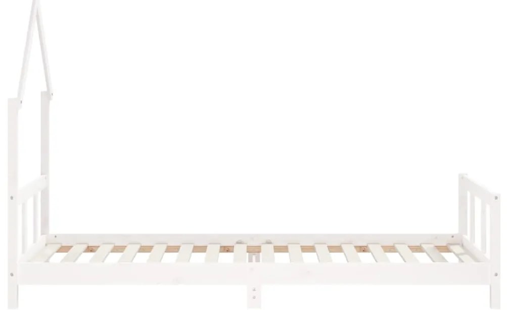 Estrutura de cama infantil 90x200 cm pinho maciço branco