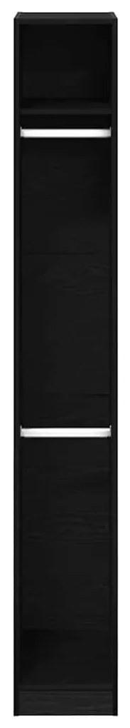 Guarda-roupa de Carvalho Preto da 30 x 50 x 200 cm - Feito de madeira