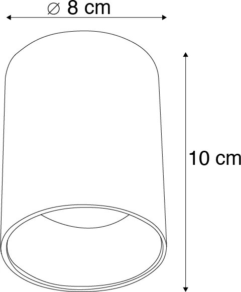 Conjunto de 4 focos de superfície modernos brancos GU10 50mm - Ronda