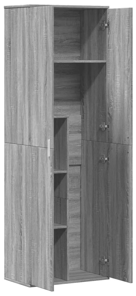 Aparador alto 60x35x180 cm derivados de madeira cinzento sonoma
