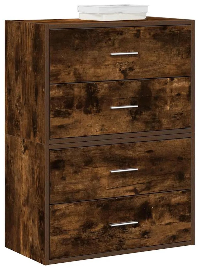 vidaXL Armários c/ 2 gavetas 2 pcs 60x31x40 cm derivados madeira