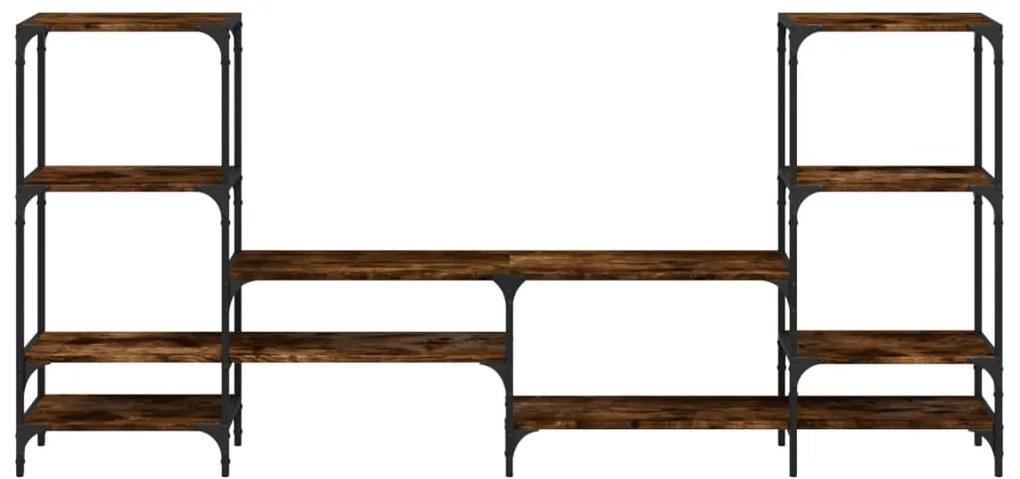 Armário TV 206,5x28,5x95cm derivados de madeira carvalho fumado