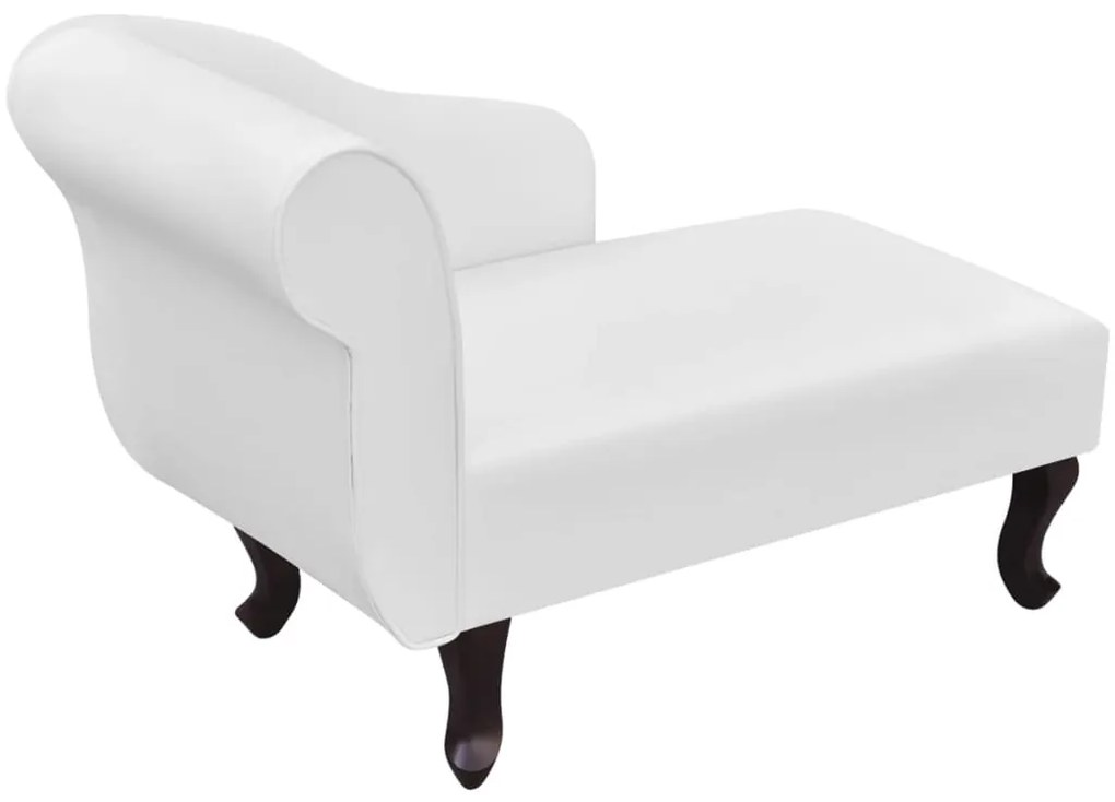 Chaise longue couro artificial branco