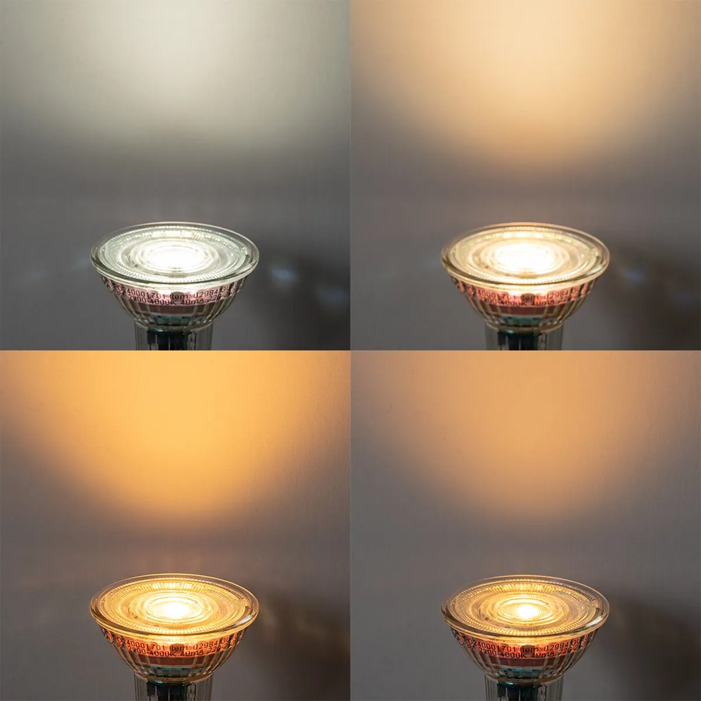 Set van 5 Smart GU10 50mm LED lampen helder 4.7W 345 lm 2200-4000K
