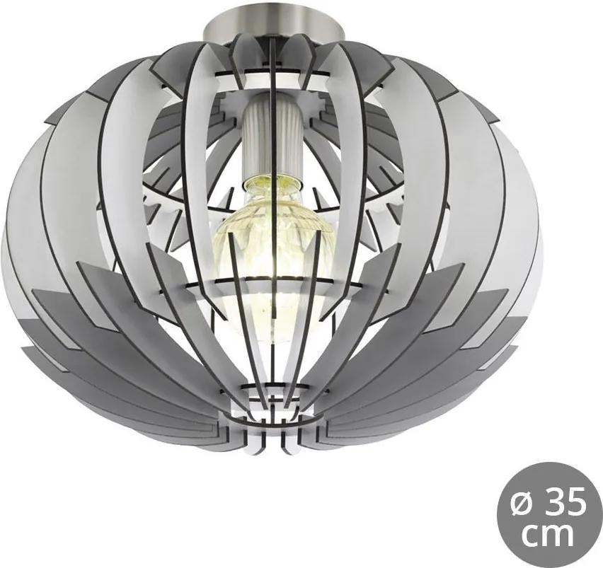 Eglo 79137 - Luz de teto OLMERO 1xE27/60W/230V cinza e branco